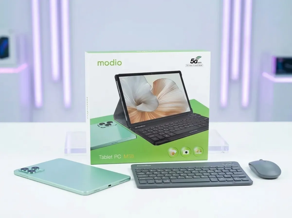 Tablette Modio M38 10.1" — 16 Go RAM + Clavier + Souris - 1